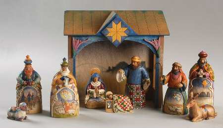 Miniature Nativity 10 Piece Nativity Boxed Set - Nativity-Set Of 10