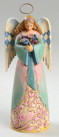 Angels Gifts From The Garden-Blue Angel W/Bouqu - Boxed