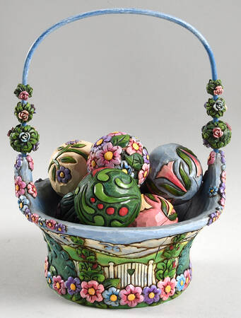 Easter Blossoms Of Spring Basket-Set Of 8 - Boxed