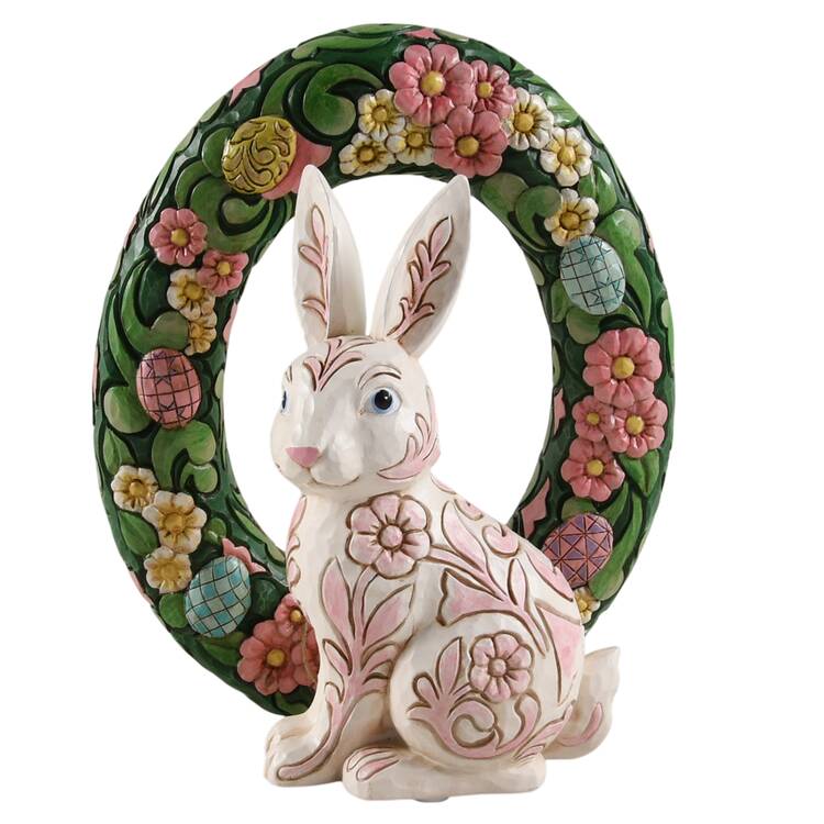 Easter Floral Bunny Wreath - Boxed
