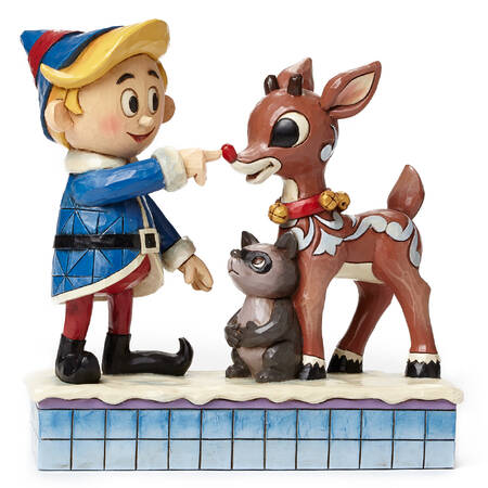 Rudolph the Red-Nosed Reindeer Traditions Hermey Touching Rudolph's Nose - Boxed