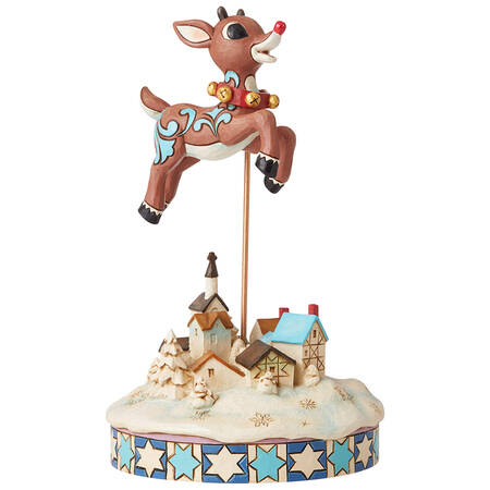 Rudolph the Red-Nosed Reindeer Traditions Leaping Rudolph Over Town - Boxed