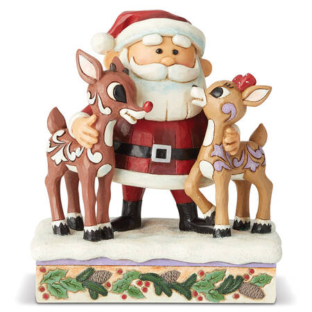 Rudolph the Red-Nosed Reindeer Traditions Santa Hugging Rudolph & Clarice - Boxed