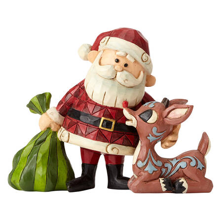 Rudolph the Red-Nosed Reindeer Traditions Rudolph & Santa With Bag - Boxed