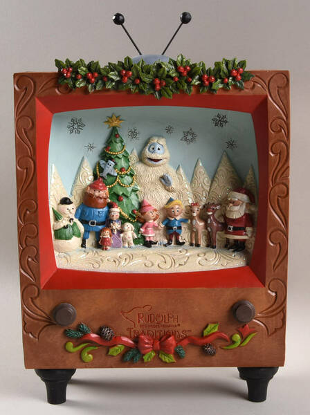 Rudolph the Red-Nosed Reindeer Traditions Rudolph Led Diorama Tv Scene - Boxed