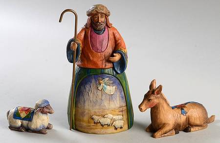 Joy To the World Nativity Shepherd & Animals-Let Earth Receive Her - Boxed