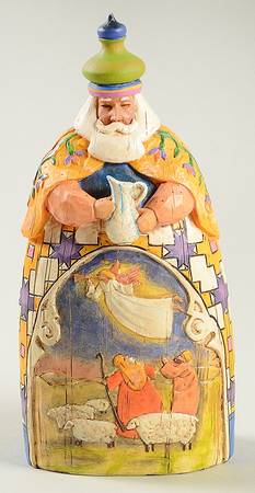 Joy To the World Nativity Wise Man With Herald Angel - No Box