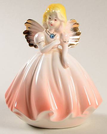 Birthstone Angel March-Aquamarine - No Box