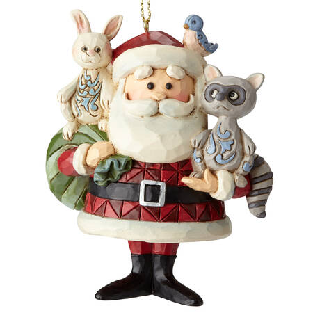 Rudolph Traditions Ornaments Santa With Woodland Animals - Boxed