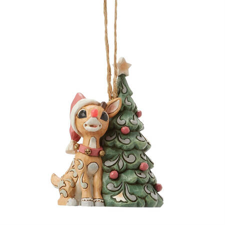 Rudolph Traditions Ornaments Woodland Rudolph With Tree - Boxed
