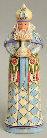 Blue Nativity - Small Wise Man With Pitcher - No Box