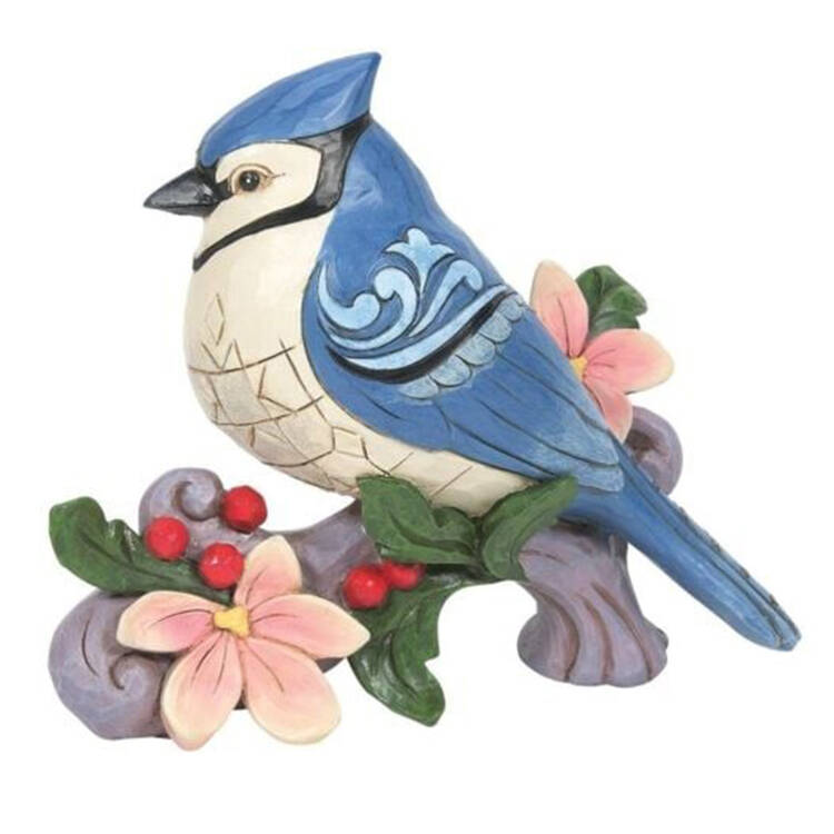 Birds Crested In Blue - Blue Jay - With Box 53