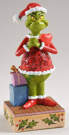 The Grinch - Dr Seuss Grinch With Large Red Heart - Boxed