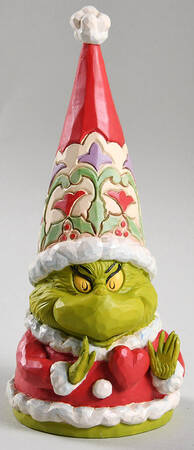 The Grinch - Dr Seuss Grinch Gnome With Large Heart - Boxed