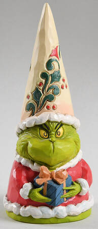 The Grinch - Dr Seuss Grinch Gnome Holding Present - Boxed