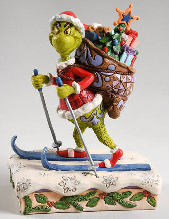 The Grinch - Dr Seuss Grinch Skiing - Boxed