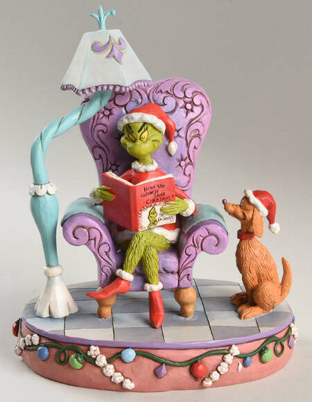 The Grinch - Dr Seuss Grinch In Chair With Lamp - Boxed