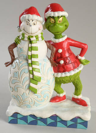 The Grinch - Dr Seuss Grinch With Grinchy Snowman - Boxed