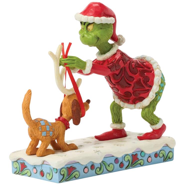 The Grinch - Dr Seuss Grinch Tying Antlers Max - Boxed