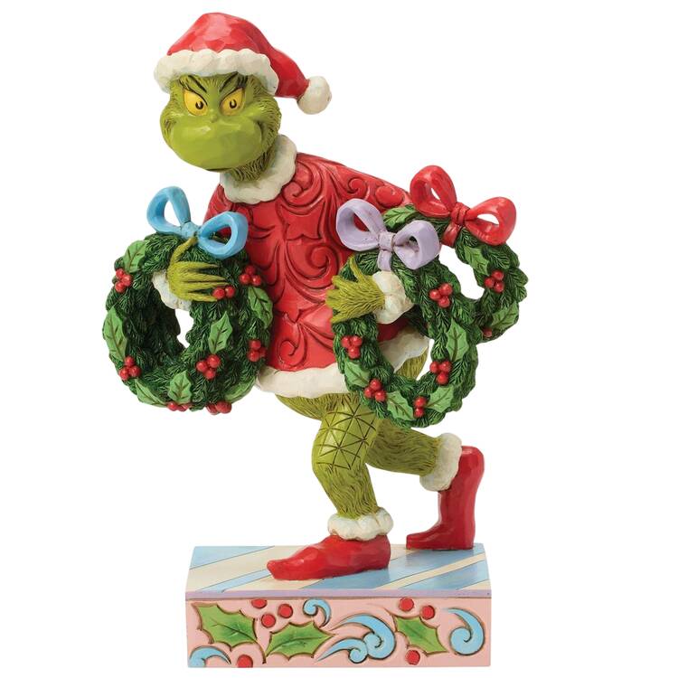 The Grinch - Dr Seuss Grinch With Multiple Wreaths - Boxed