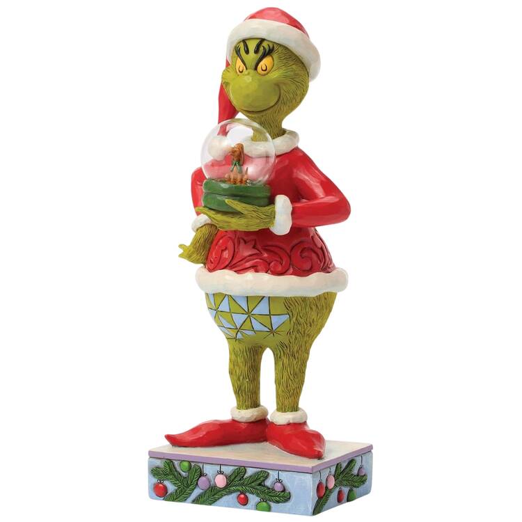 The Grinch - Dr Seuss Grinch Holding Dome With Max - Boxed