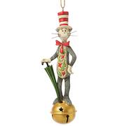 Dr Seuss Cat In Hat On Jingle Bell Ornament - Boxed