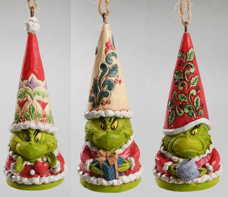 Grinch Ornaments Set Of 3 Grinch Gnomes - Boxed