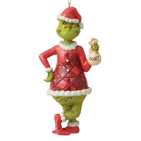 Grinch Ornaments Grinch With Bag Of Coal - Boxed
