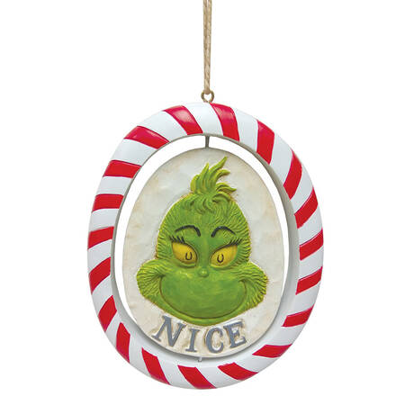 Grinch Rotating Center Ormaments Naughty Or Nice - No Box Nb2022