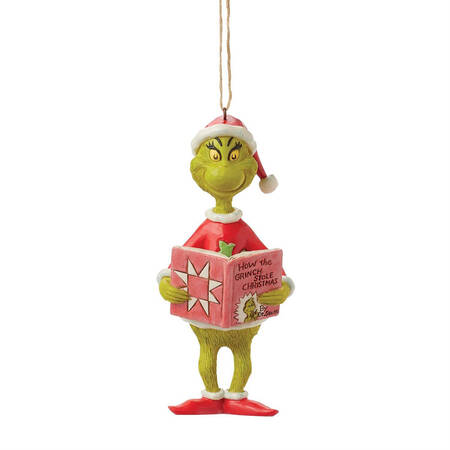 Grinch Ornaments Grinch With Book - Boxed