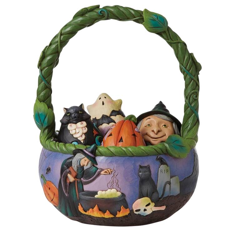 Halloween A Friendly Scare Is In The Air-Set Of 5 - Boxed