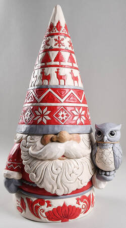 Nordic Noel Gnome Collection Gnome With Owl  - Boxed