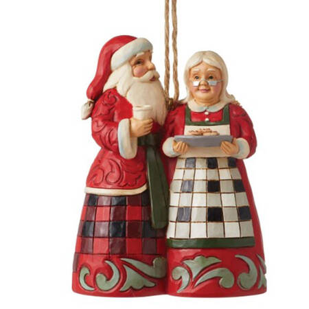 Highland Glen Ornaments Santa & Mrs Claus - Boxed