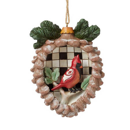 Highland Glen Ornaments Cardinal Pinecone - Boxed