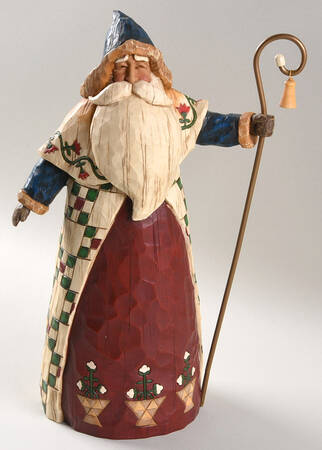 Classic Santas Santa With Cane & Bell - Boxed