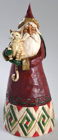 Classic Santas Santa With Cat - Boxed