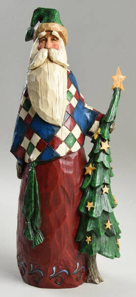 Classic Santas Santa Holding Tree - Boxed