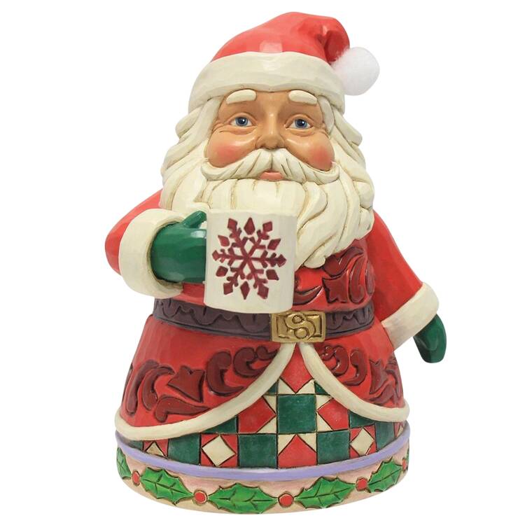 Classic Santas Have A Cup Of Cheer - With Box 258