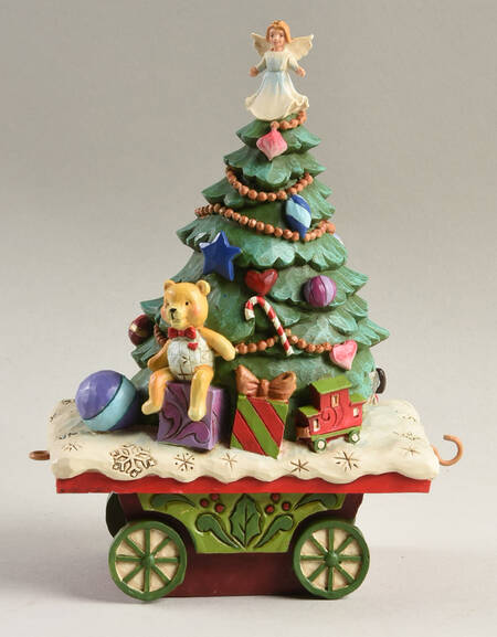 Holiday Express Figurines Bringing Treats And Toys For Girls And B - Boxed