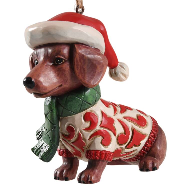 Animal Ornaments Christmas Dog Dachshund - With Box 53