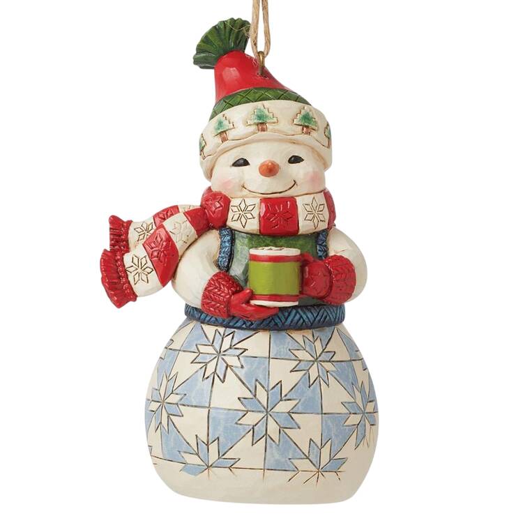 Snowman Ornaments Snowman With Cocoa - Boxed