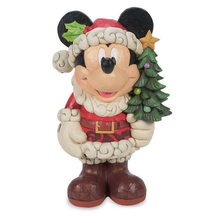 Mickey & Friends Christmas Santa Mickey Holding Tree - Boxed