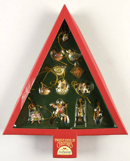Mini-Twelve Days of Christmas Boxed Set Of 12 Mini Ornaments - With Box