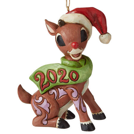Annual Rudolph Ornaments Rudolph With Santa Hat - Boxed