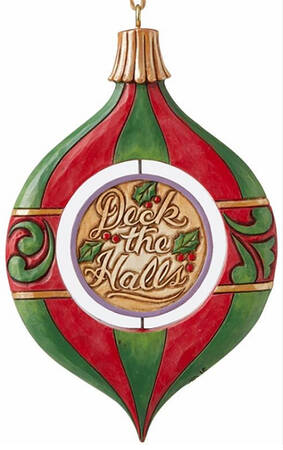 Annual Rotating Ornament Ornament-Deck The Halls - No Box Nb2021