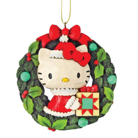 Hello Kitty-Sanrio Ornaments Hello Kitty In Wreath - Boxed