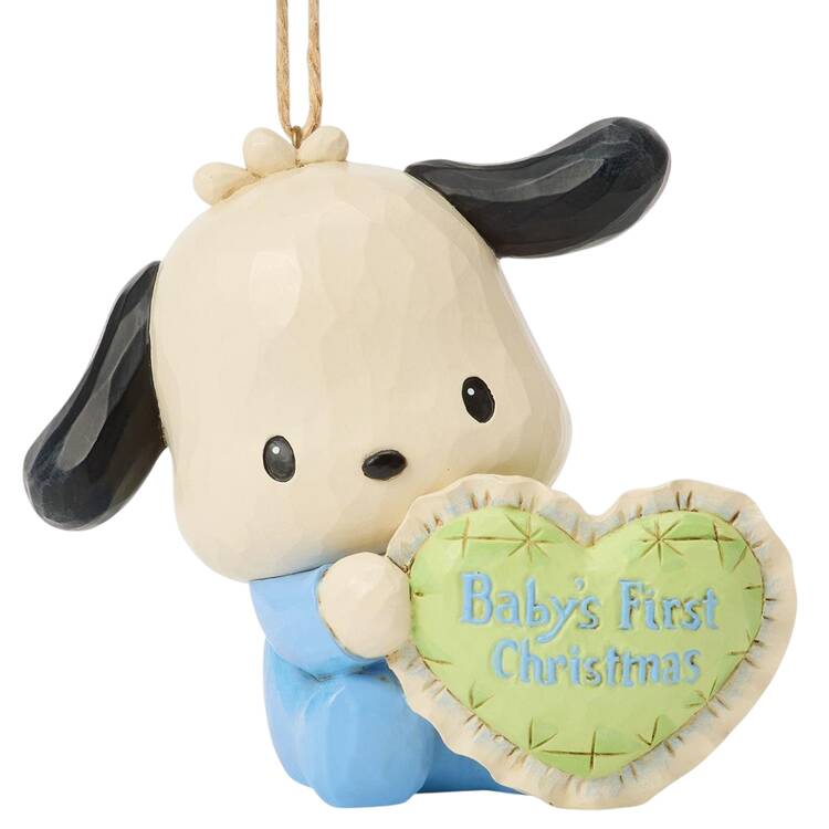 Hello Kitty-Sanrio Ornaments Pochacco Baby's First Christmas - Boxed