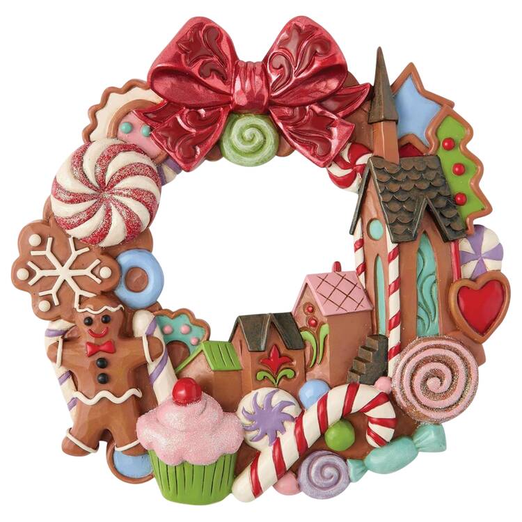 Gingerbread Christmas Collection Circle In Sweets - Wall Hanging - Boxed
