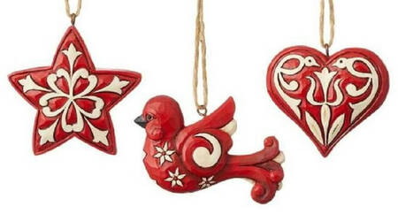 Nordic Noel Ornaments Mini Ornaments Set Of 3 - Boxed