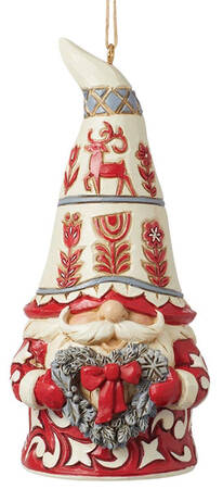 Nordic Noel Ornaments Gnome With Heart - Boxed